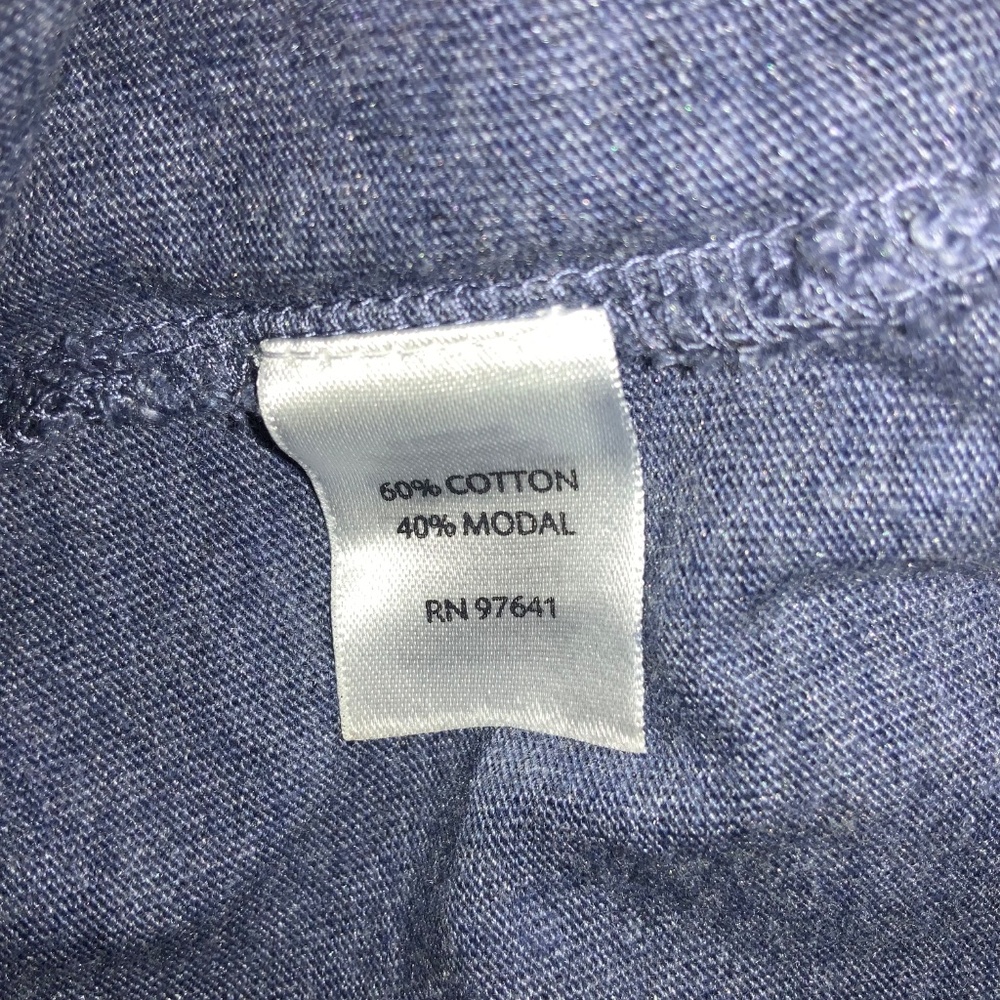 J. Jill heather blue cotton modal jersey knit dress Sz XL pullover princess seam - Picture 7 of 8